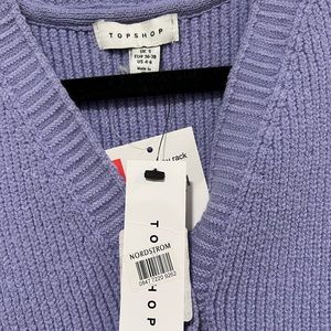topshop cropped lilac sweater vest size US 4-6 NWT